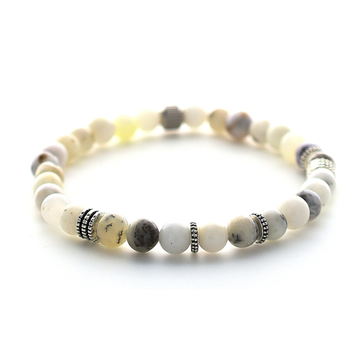 Armband - Grå Picasso och Opal från Australien