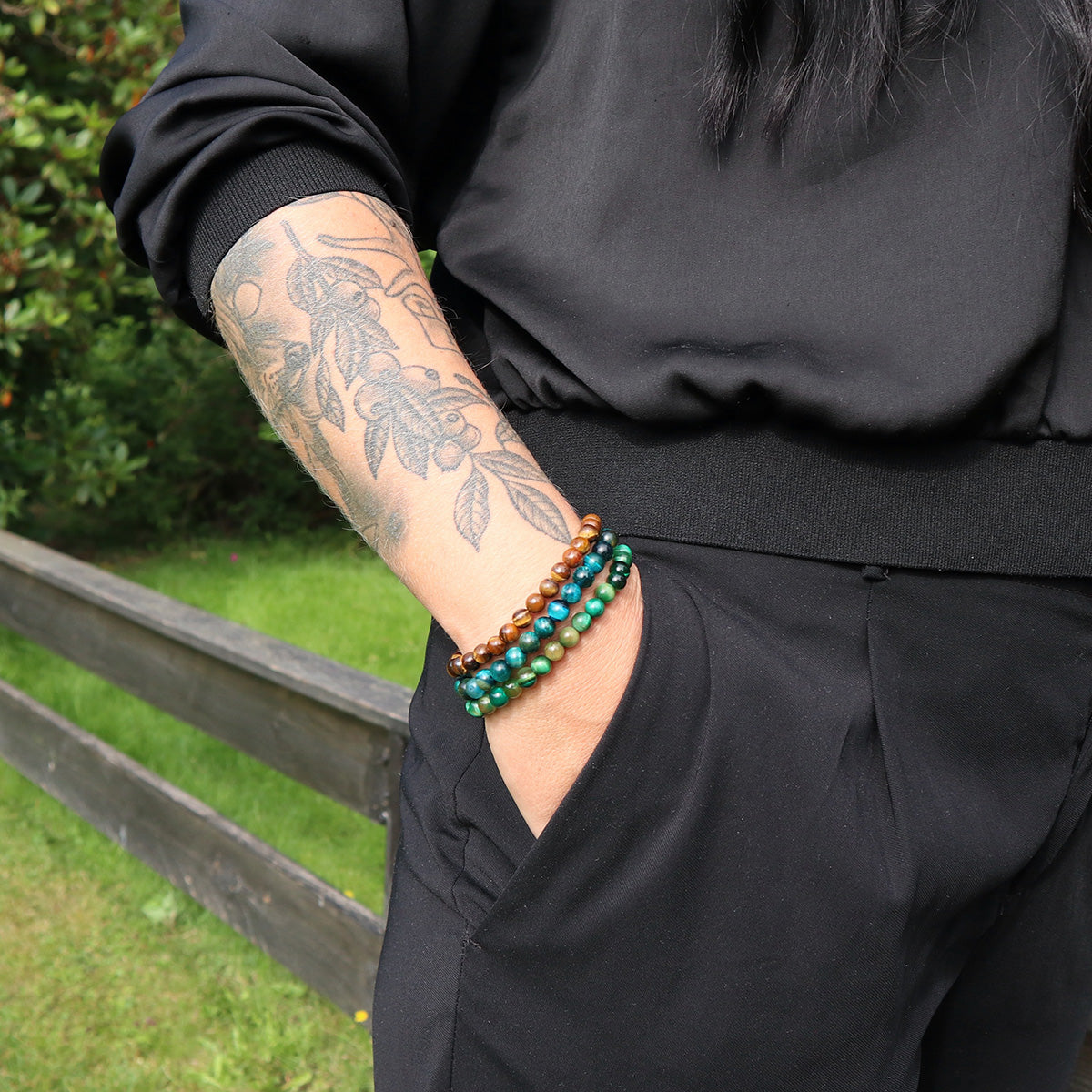 Armband - Brun Turkos Grön