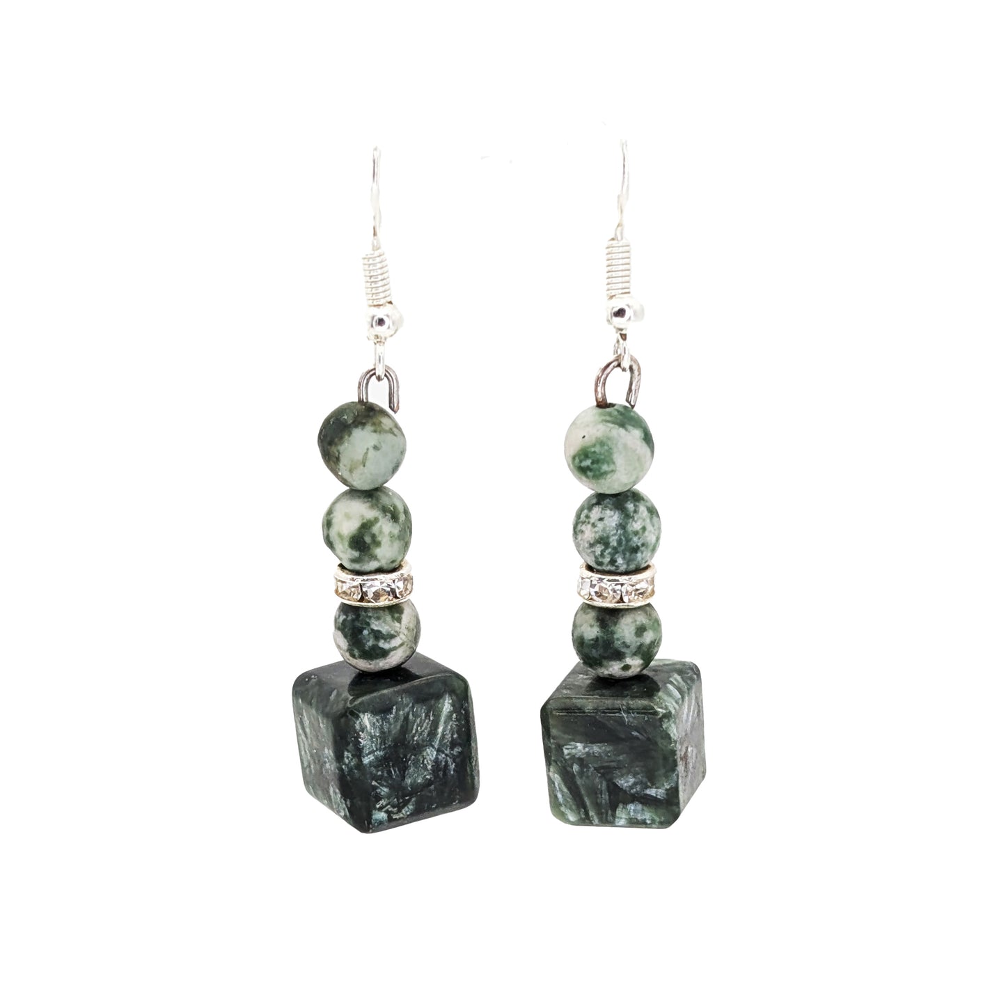 Örhängen i Agate & Charoite
