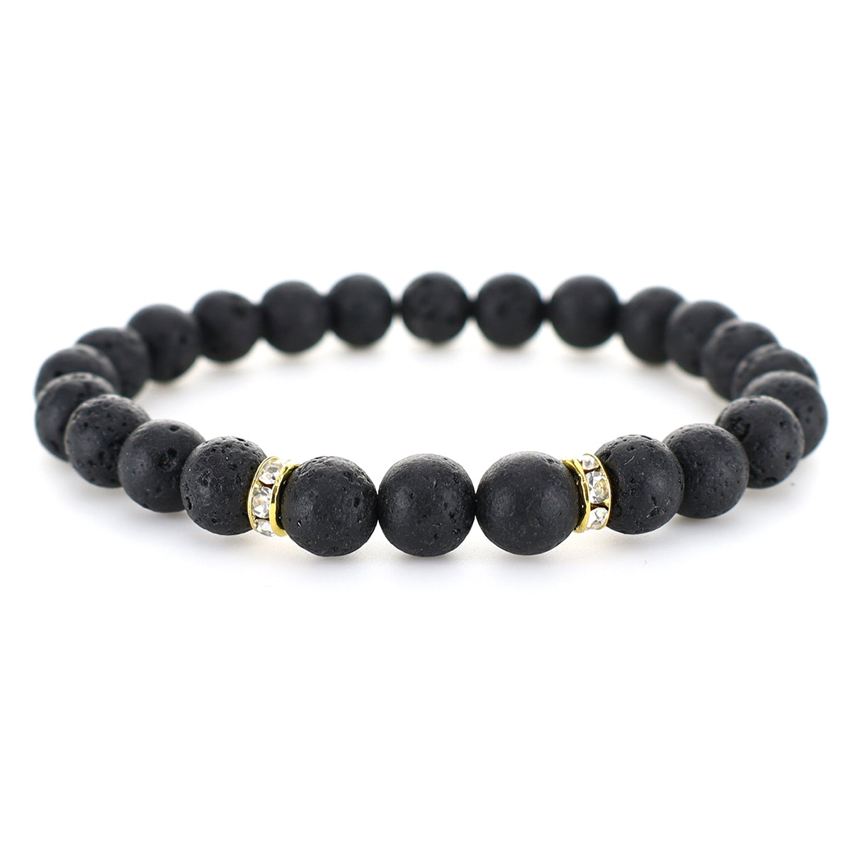 Armband i Lava och 2 Guldbling