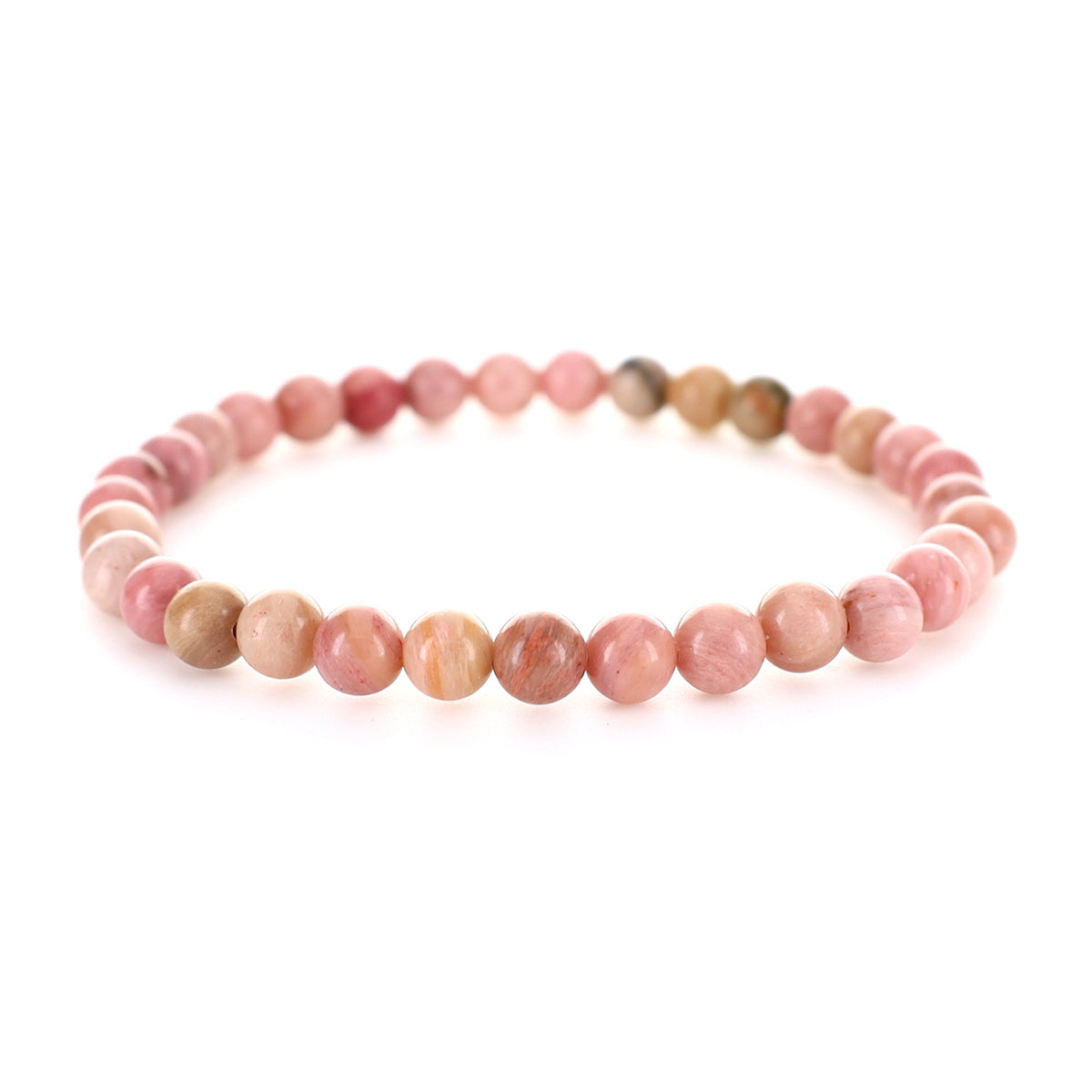Armband i Pink Rhodonite, Plain